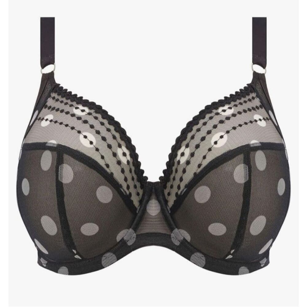 Elomi NWT Matilda Full Figure Underwire Bra Black Dot 38N